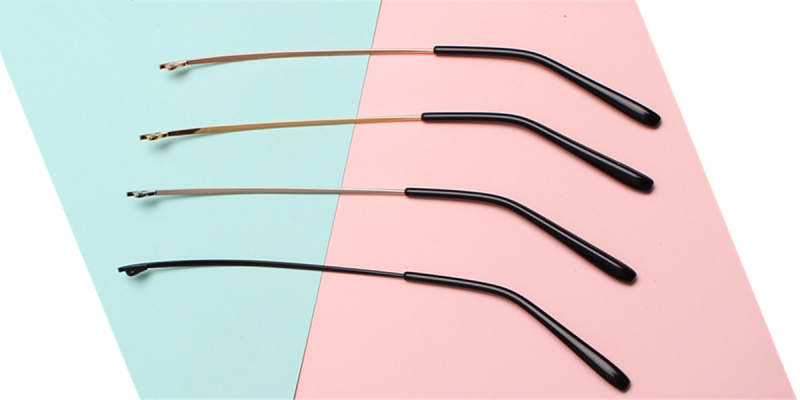 Eyeglass replacement temple arms concave tooth black-color