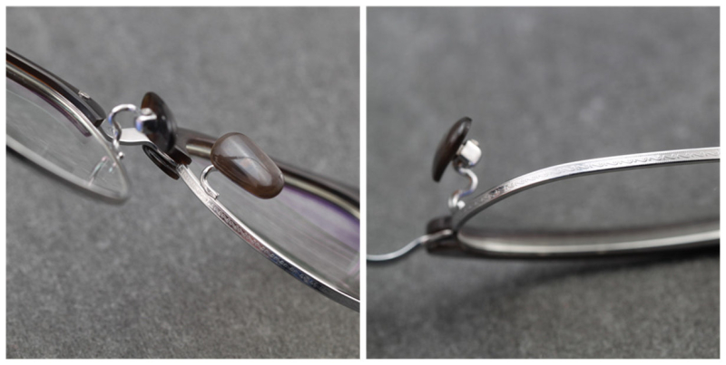  Buffalo Horn Glasses-Browline Titanium Glasses-Clubmaster-Brown