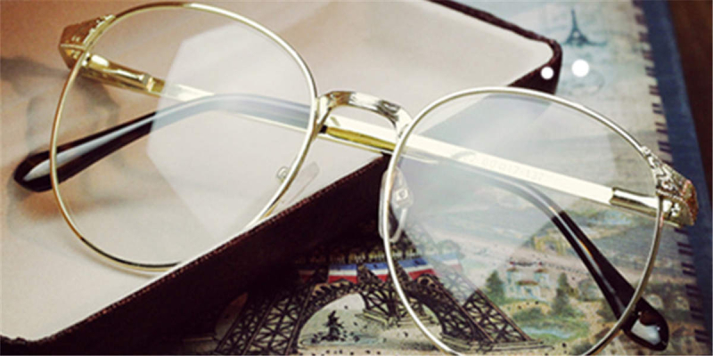 No line bifocals lenses fit frames, Golden