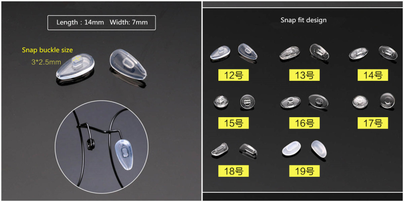 Parts of glasses-Silicon Nose Pads on glasses