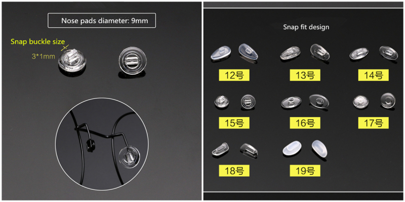Nose Pads on glasses diameter 9mm