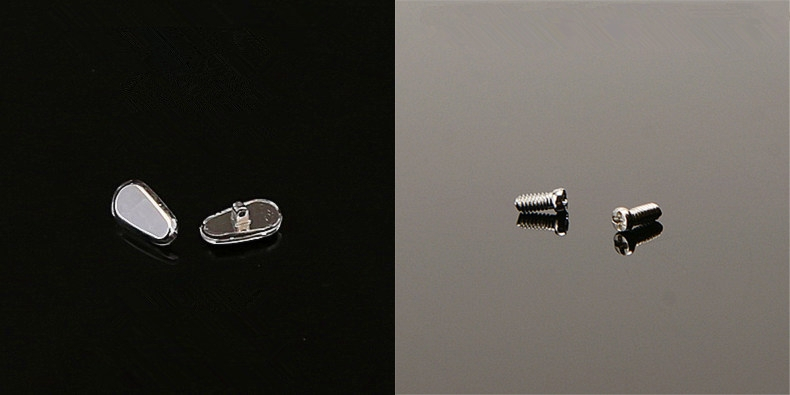 Silicone Screw in Nose Pads Silver Color
