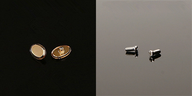 Screw in Nose Pads made of silicon with Air Cushion and a golden plate inside pads 