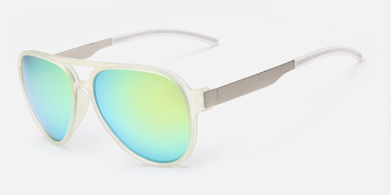 Wide-brimmed Hipster Prescription Sunglasses Yellow lenses