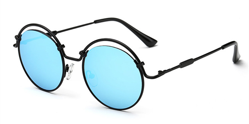 Prescription Designer Sunglasses, Flash Blue Lenses