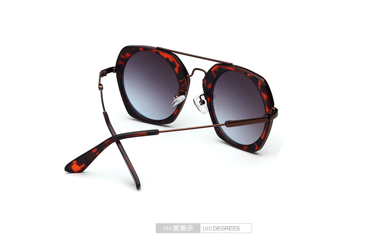 Tortoise Hexagon Hipster Acetate Sunglasses 