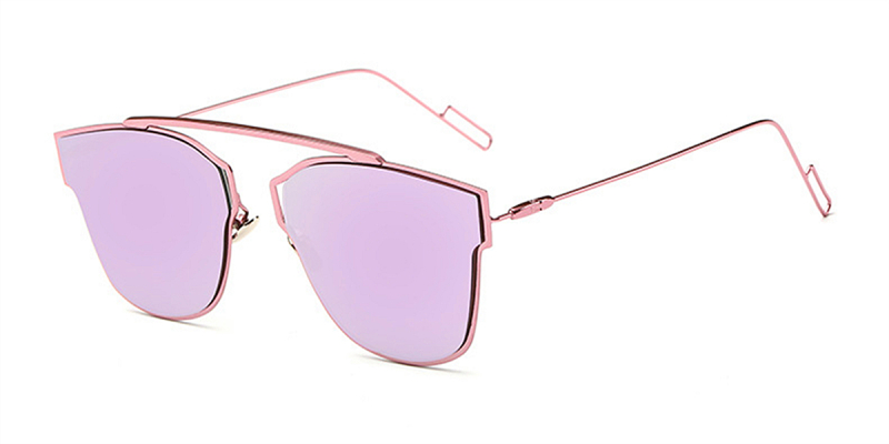 Prescription Flash Lens Sunglasses with Pink Frames