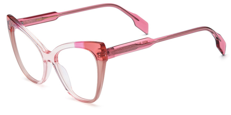 Best Colorful Clear Zebra Cat Eye Glasses-Brown