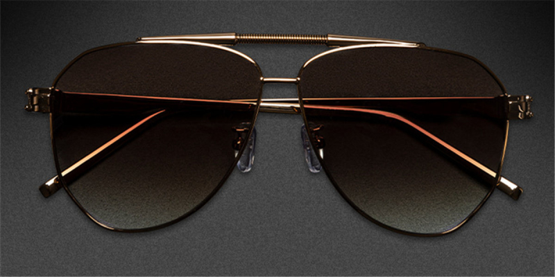 Polarized Prescription Sunglasses with Aviator Frames-