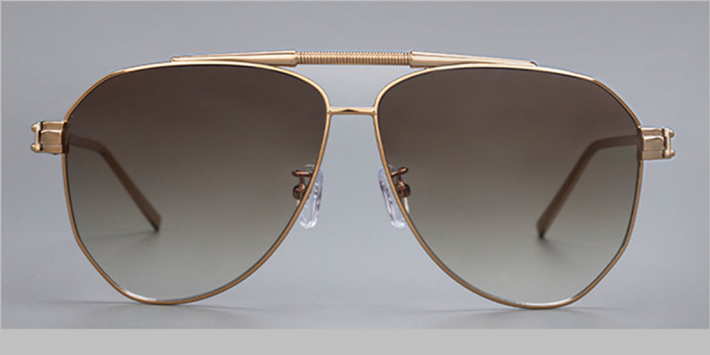 Polarized Prescription Sunglasses with Aviator Frames-
