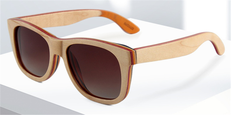 Polarized Warfarer Wooden Glasses Frames for a Narrow Forehead