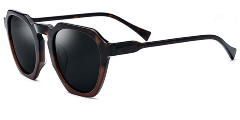 Mirrored Polarized Polygon Oversized Designer Sunglasses