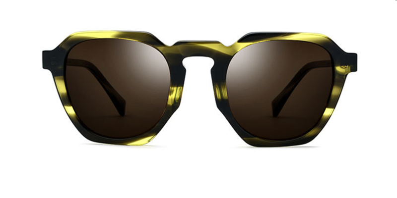 Mirrored Polarized Polygon Oversized Designer Sunglasses