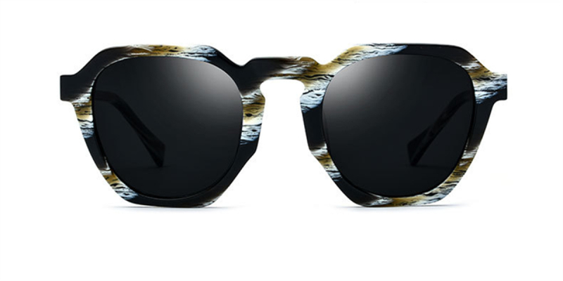 Mirrored Polarized Polygon Oversized Designer Sunglasses