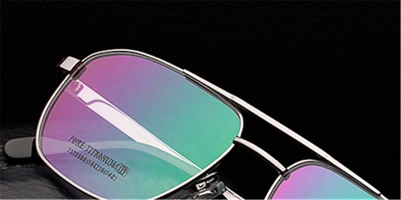 Progressive Reading Glasses No Power On Top, Titanium Aviator 