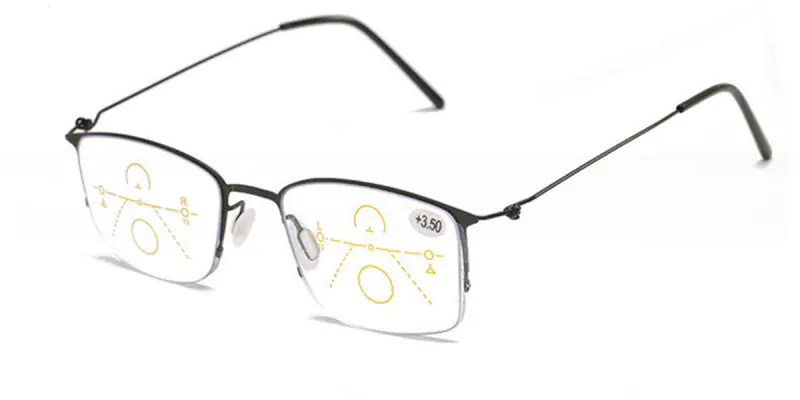 Thin Metal Semi Rimless Glasses | FramesFashion Professional selections