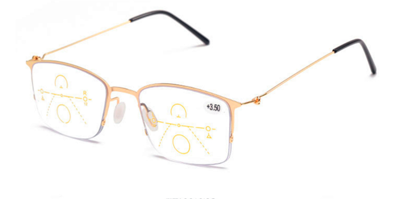 Thin Metal Semi Rimless Glasses | FramesFashion Professional selections