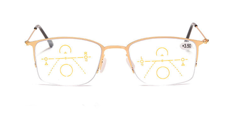 Thin Metal Semi Rimless Glasses | FramesFashion Professional selections