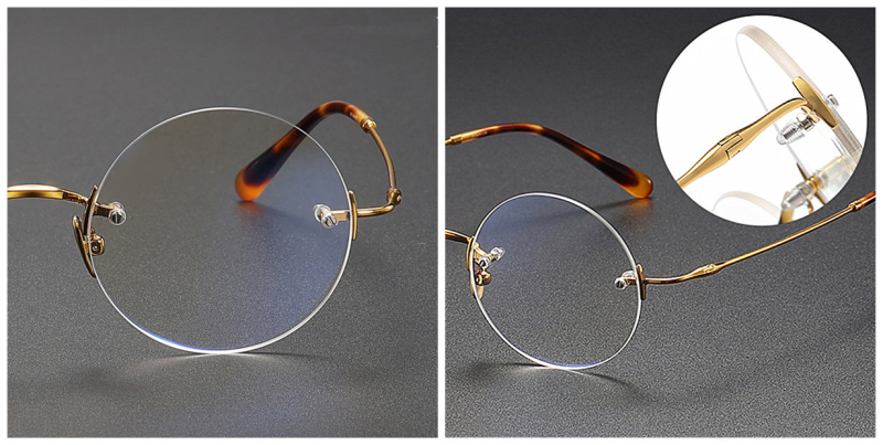 Pure Titanium Iconic Round Glasses of Steve Jobs