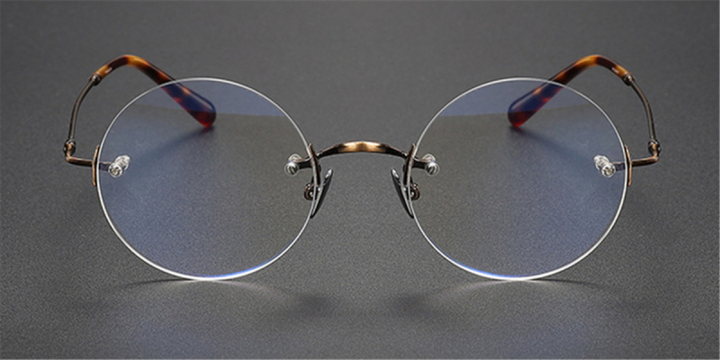 Pure Titanium Iconic Round Glasses of Steve Jobs-Brozen