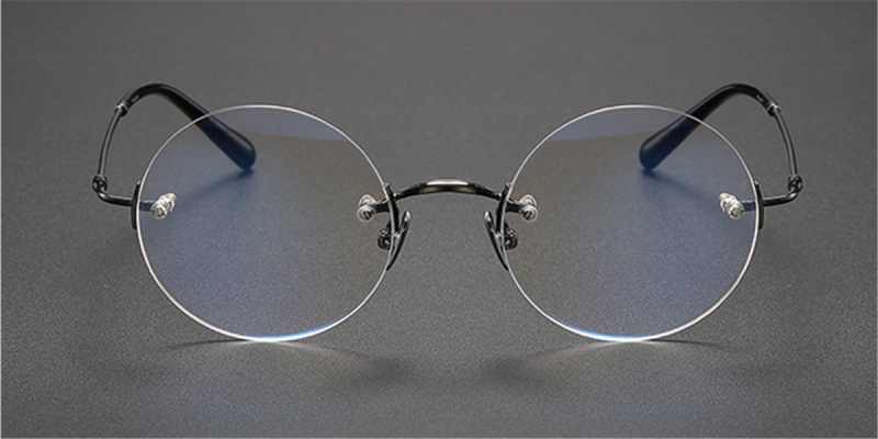 Pure Titanium Iconic Round Glasses of Steve Jobs