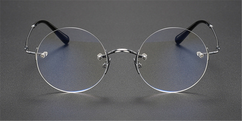 Pure Titanium Iconic Round Glasses of Steve Jobs