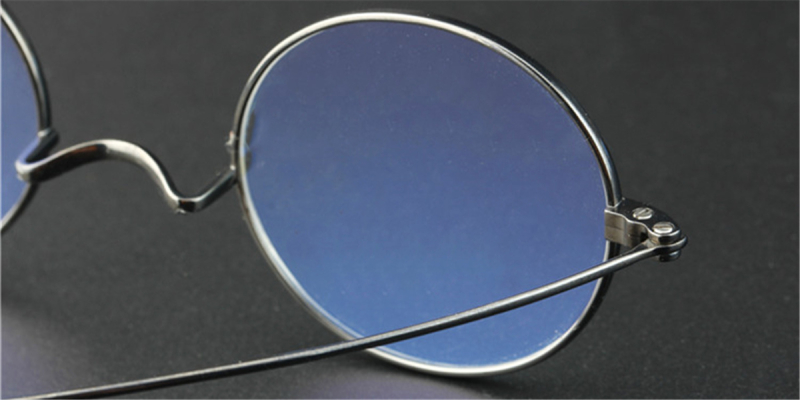Pure Titanium Saddle Bridge Eyeglasses Round Glasses for Men and Women