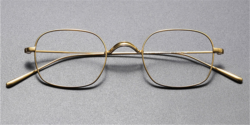 Pure Titanium Saddle Bridge Eyeglasses, Rounded Rectangle, Special Matte Texture
