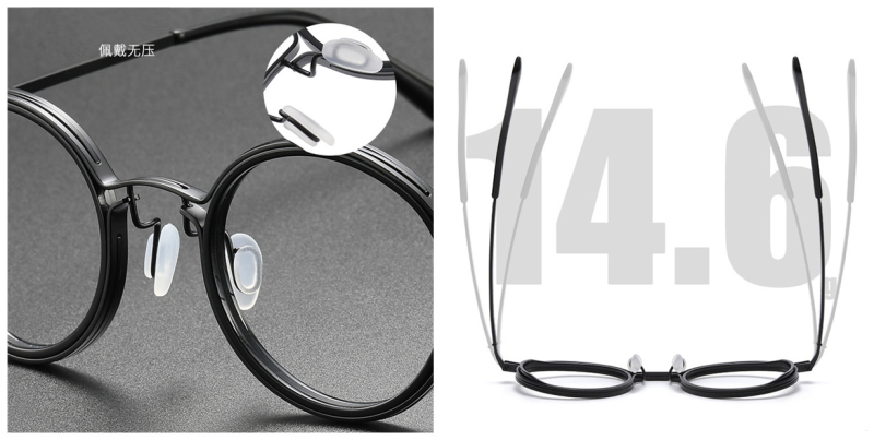  Pure Titanium Wide Frame Glasses| For Big Faces
