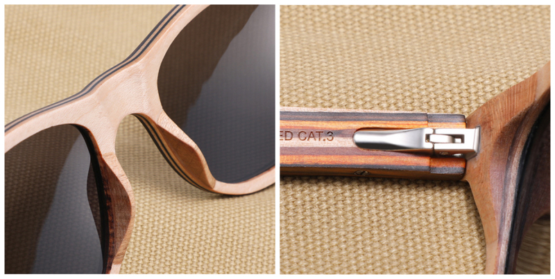 Polarized Warfarer Wooden Glasses Frames for a Narrow Forehead