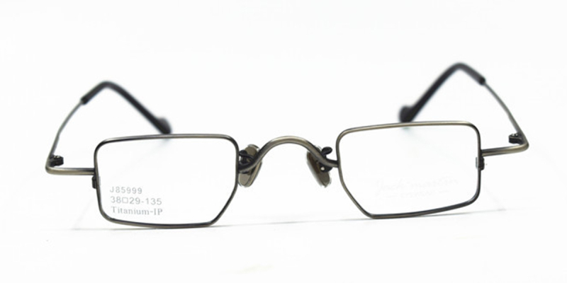 Rectangle Wire Titanium High Prescription Glasses Frames