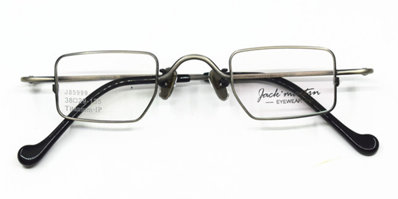Rectangle Wire Titanium High Prescription Glasses Frames
