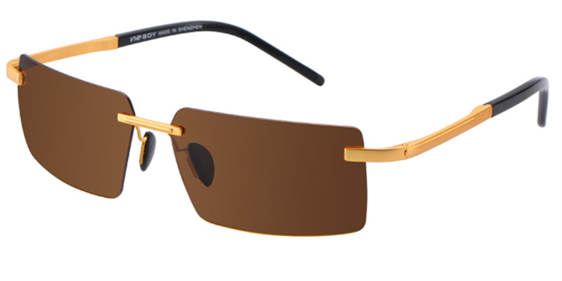 Polarized rimless sunglasses outlet