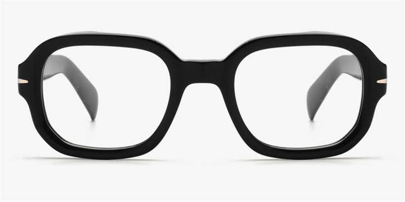 Rectangular Thick Rimmed Clear Glasses