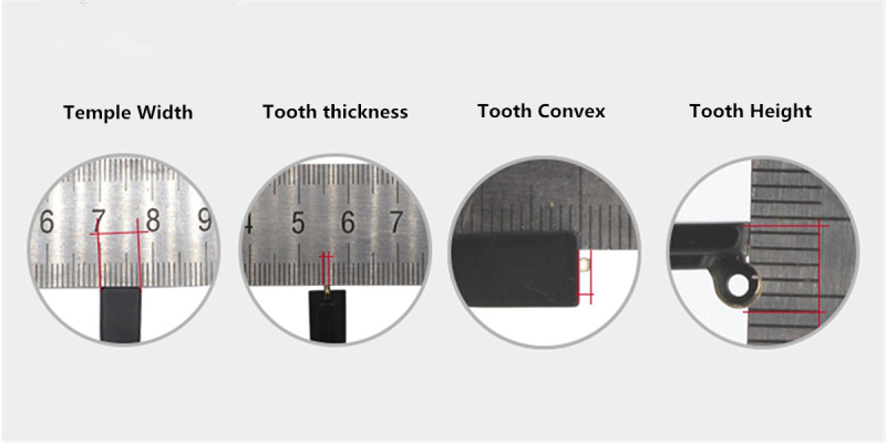 Eyeglass replacement temple arms-8.0mm