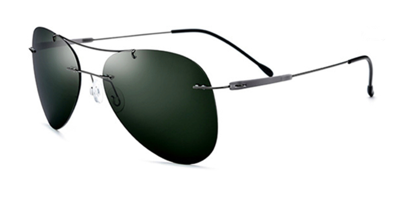 Rimless aviator frames gold, silver and purple