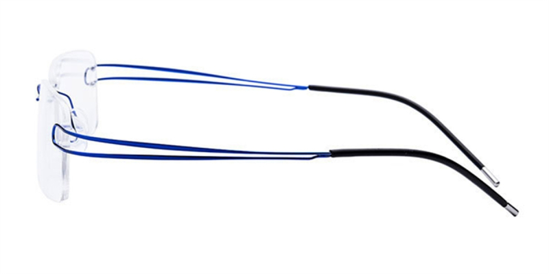 Titanium Rimless Glasses  for Oblong Face-l