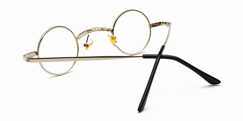 Round Glasses for Men, Super Small Round, Silver3