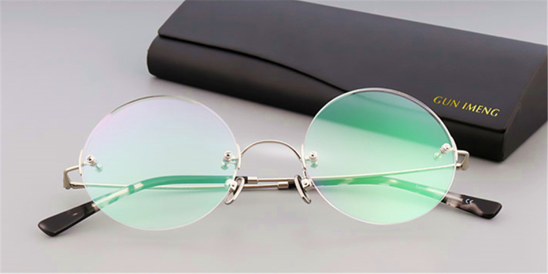 Round Glasses for Men, Steve Jobs Glasses, Silver 