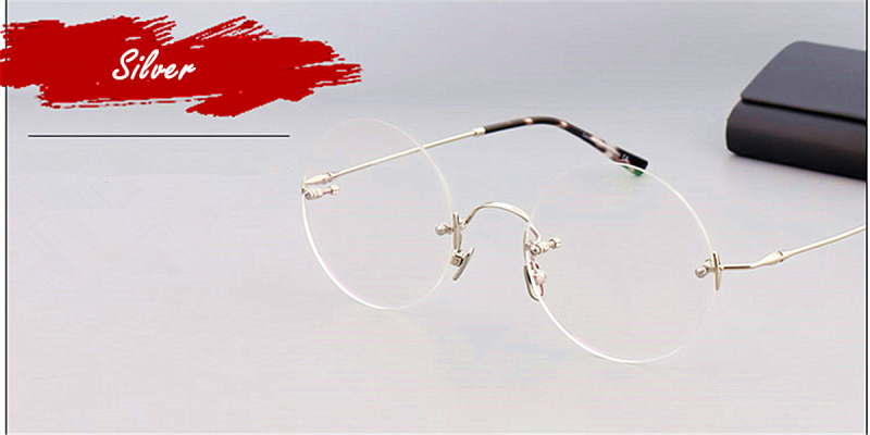 Round Glasses for Men, Steve Jobs Glasses, Silver 