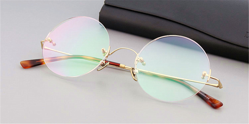 Round Glasses for Men Steve Jobs glasses, golden-fc