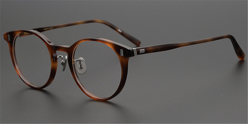 Round Horn Rimmed Clear Glasses | Clear Glasses Trend Continues 2023-Tortoise