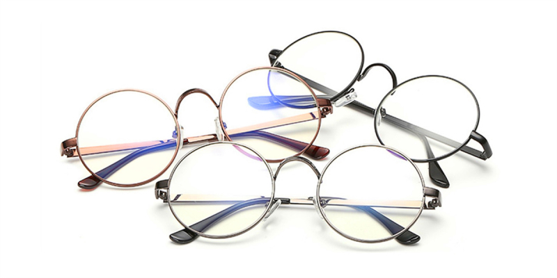 Round Prescription Glasses with no Line Bifocals Lenses Framesfashion