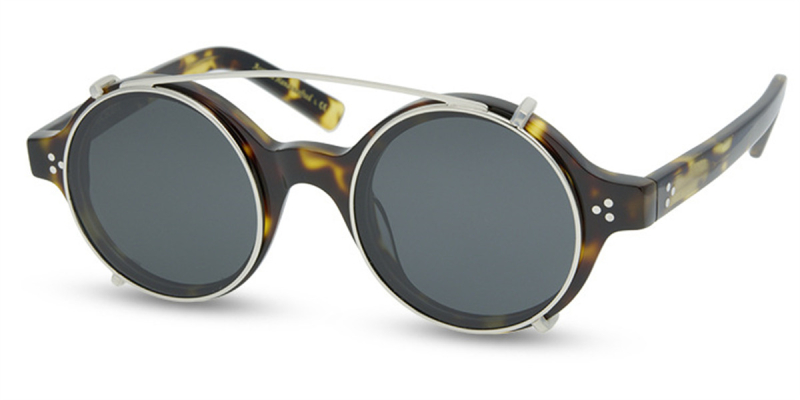 Round Thick Rimmed Clear Glasses | Aviator Sunglasses-Tortoise-Silver