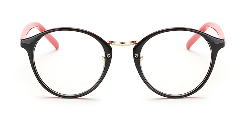 Black round fake glasses online