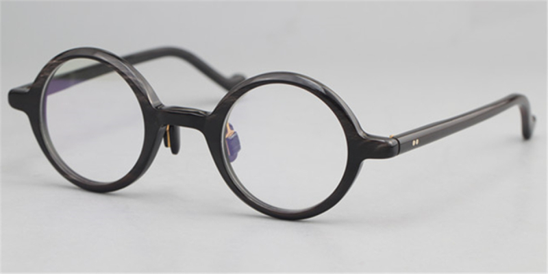  Round Buffalo Horn Glasses -Natural Horn Glasses  - Rivets - Hand Carved
