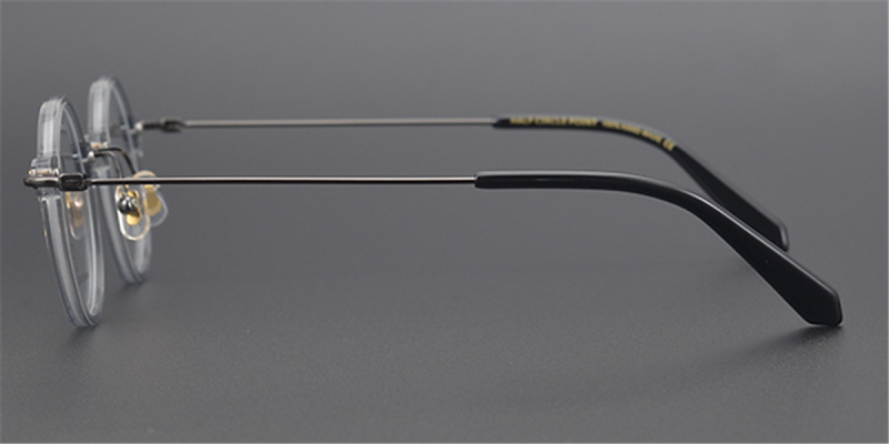 Clear Glasses, Clear Acetate Front, Metal Temple Finish