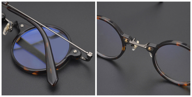 Clear Glasses, Clear Acetate Front, Metal Temple Finish