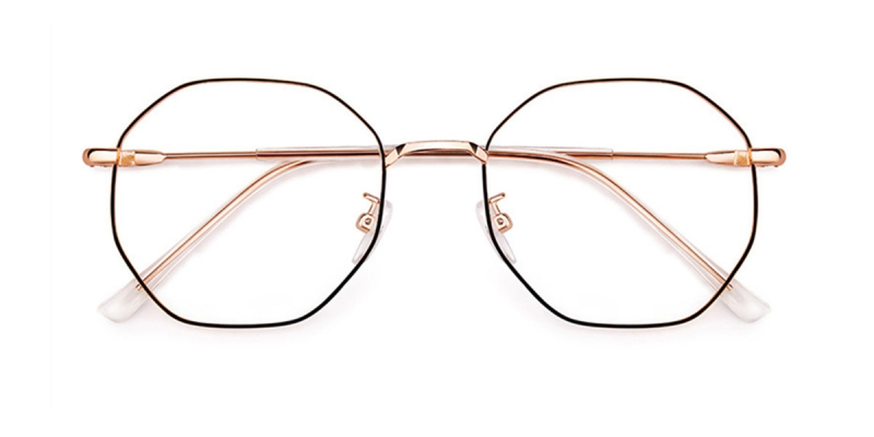 Round Bifocal Lenses glasses, Golden Black 