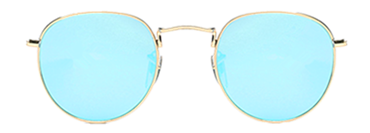 Round glasses with golden frame 